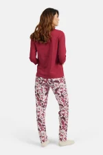 Náttfata sett - Vínrautt - Image 3