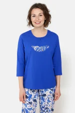 Náttfata sett - Blátt - Image 2