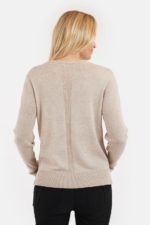 BRANDTEX Peysa (52% ull) - Ljós brún - Image 2