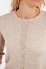 BRANDTEX Peysa (52% ull) - Ljós brún - Image 6