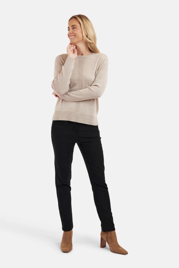 BRANDTEX Peysa (52% ull) - Ljós brún - Image 5