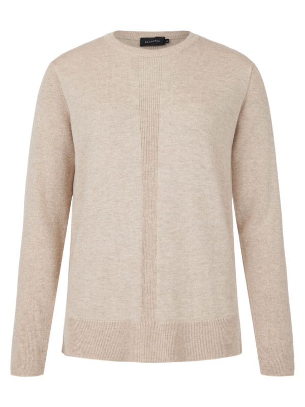 BRANDTEX Peysa (52% ull) - Ljós brún - Image 3