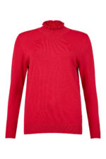 SUNDAY Rúllukragapeysa - Rauð