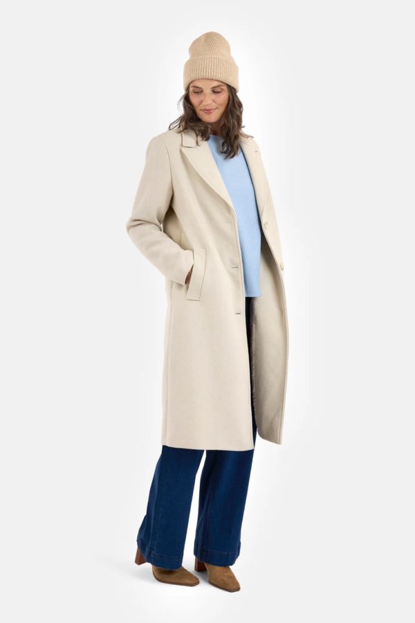 BRANDTEX Kápa (31% ull) - Ljós brún - Image 4