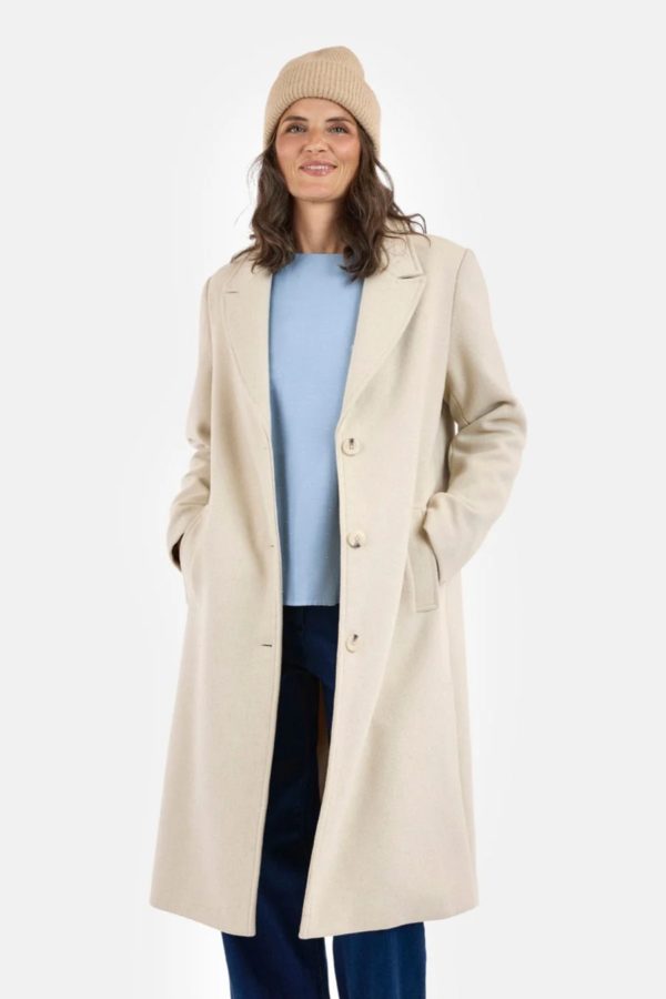 BRANDTEX Kápa (31% ull) - Ljós brún - Image 1