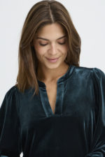 Velúrkjóll - Vínrauður - Image 5