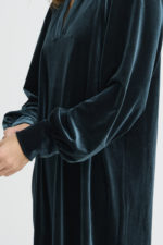 Velúrkjóll - Vínrauður - Image 4