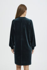 Velúrkjóll - Vínrauður - Image 2