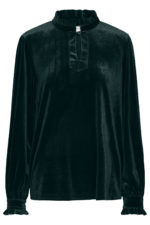 Velúr blússa - Græn