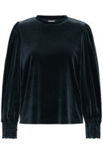 Velúr blússa - Græn - Image 8