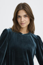 Velúr blússa - Græn - Image 5