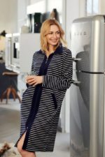 BRANDTEX Velúr sloppur - Blár