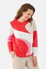 BRANDTEX Peysa - Rauð