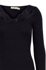 Blúndu bolur - Svartur - Image 3