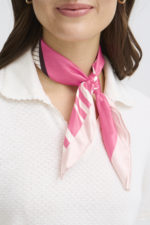 Klútur (100% silki) - Bleikur - Image 3