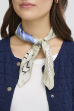 Klútur (100% silki) - Blár - Image 3