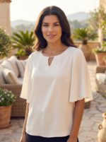 HABELLA Blússa - Kremuð