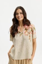 INFRONT Blússa - Brún